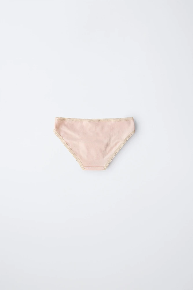 2-6 ANS/ LOT DE SIX CULOTTES À MARGUERITES