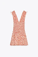 ROBE COURTE À IMPRIMÉ FLEURS