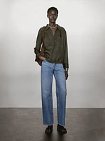Blouse fluide à col polo