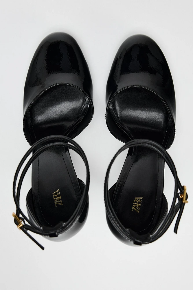 CHAUSSURES À TALONS EFFET VERNI