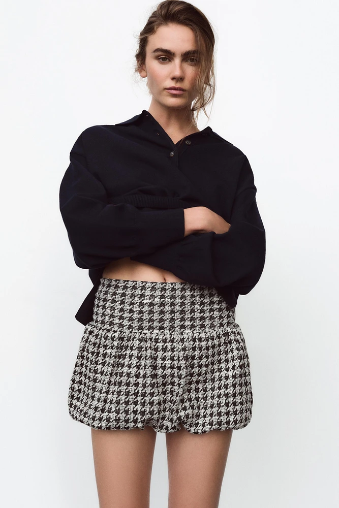 HOUNDSTOOTH BALLOON SKIRT