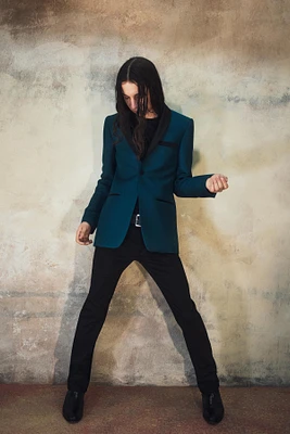 CONTRAST TUXEDO JACKET BOBBY GILLESPIE X ZARA