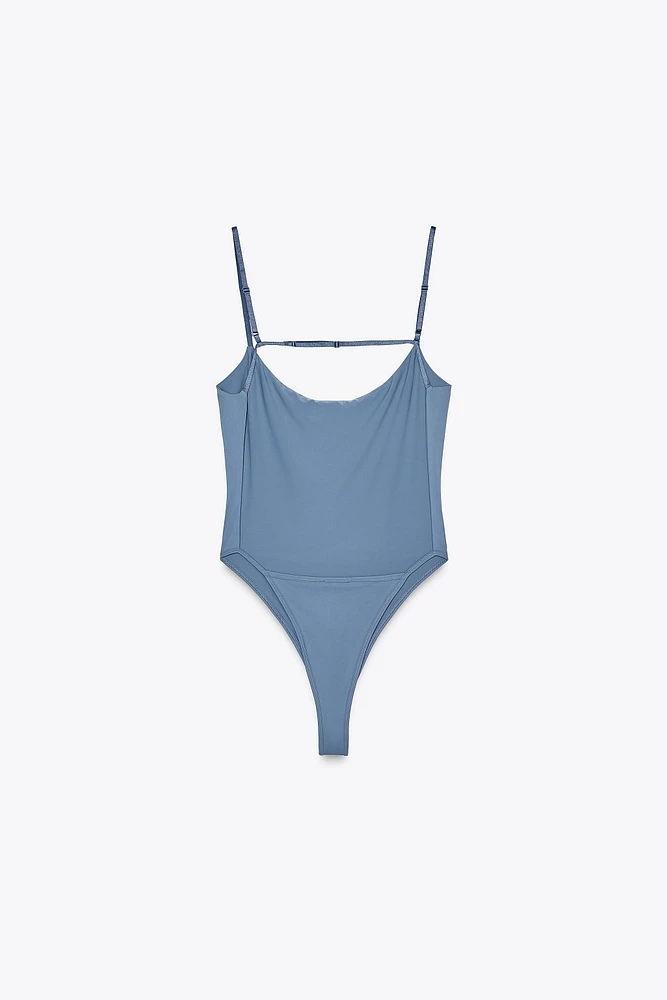 OPEN BACK POLYAMIDE BODYSUIT