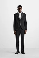 WOOL BLEND TUXEDO SUIT BLAZER