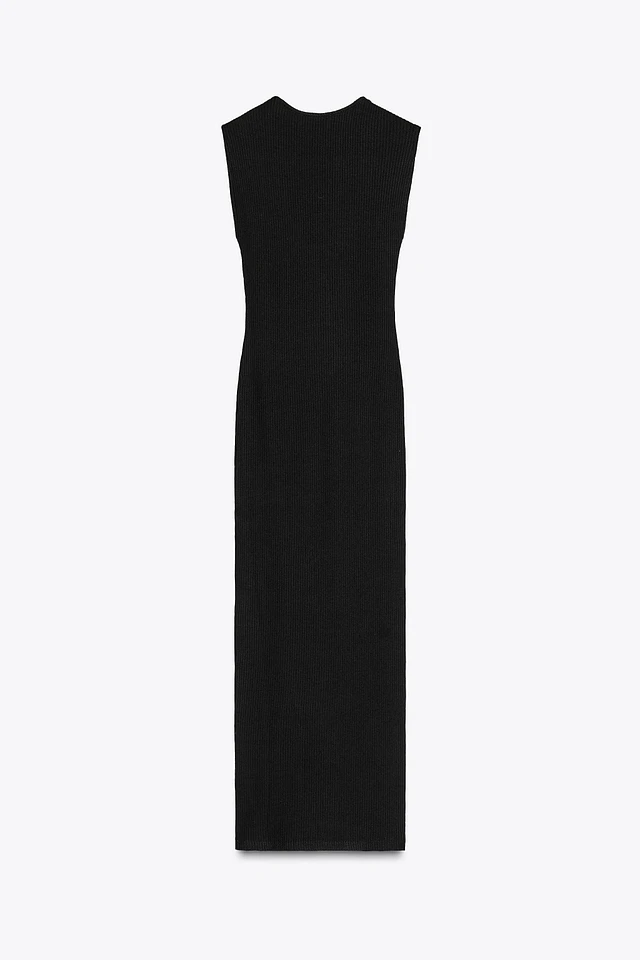 open lace back dress ZARA. Grey ribbed dress Tm – Hibuy market main image 1
