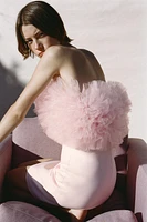 ROBE COURTE EN TULLE À VOLUME