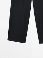 Straight-leg cool wool trousers