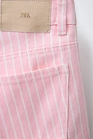 STRIPED DENIM SHORTS