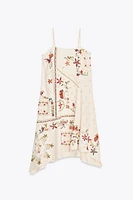 ZW COLLECTION FLORAL EMBROIDERED ASYMMETRIC DRESS