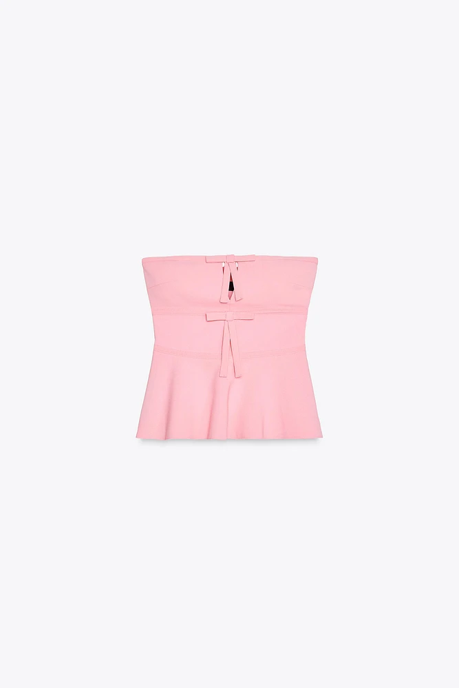 HAUT BUSTIER À NŒUDS