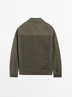 Cotton and linen jacket with pockets