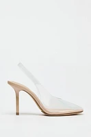 CHAUSSURES OUVERTES À L'ARRIÈRE TALONS EN VINYLE