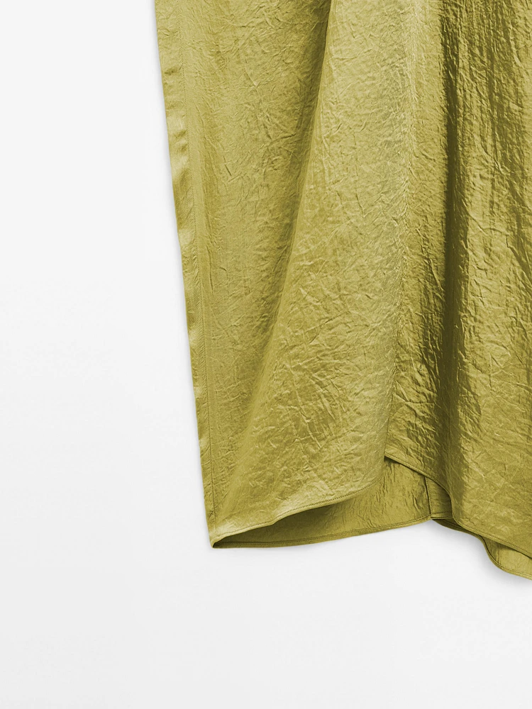 Flowing satin kimono dress - STUDIO