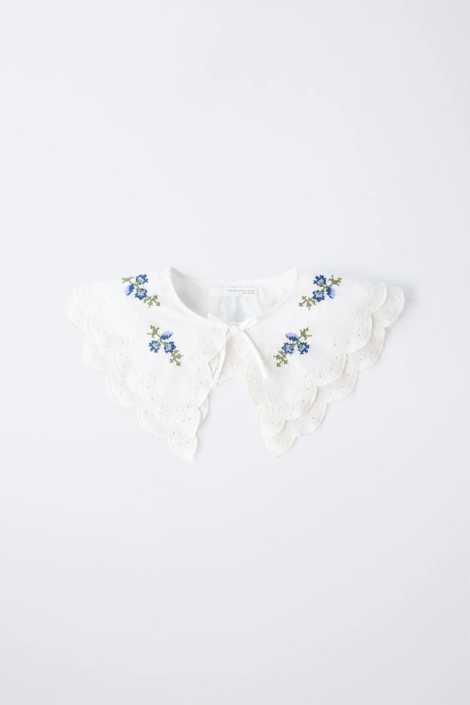 CROSS-STITCH EMBROIDERED COLLAR