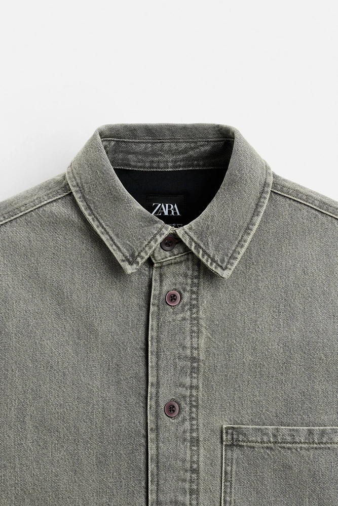 SURCHEMISE EN JEAN DÉLAVÉE