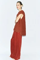 OVERSIZED TEXTURED KNIT VEST