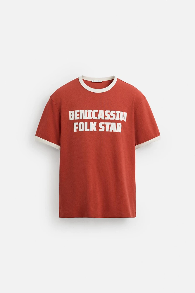 RIBBED GUITARRICADELAFUENTE TEXT T-SHIRT