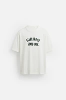 RIBBED TEXT T-SHIRT