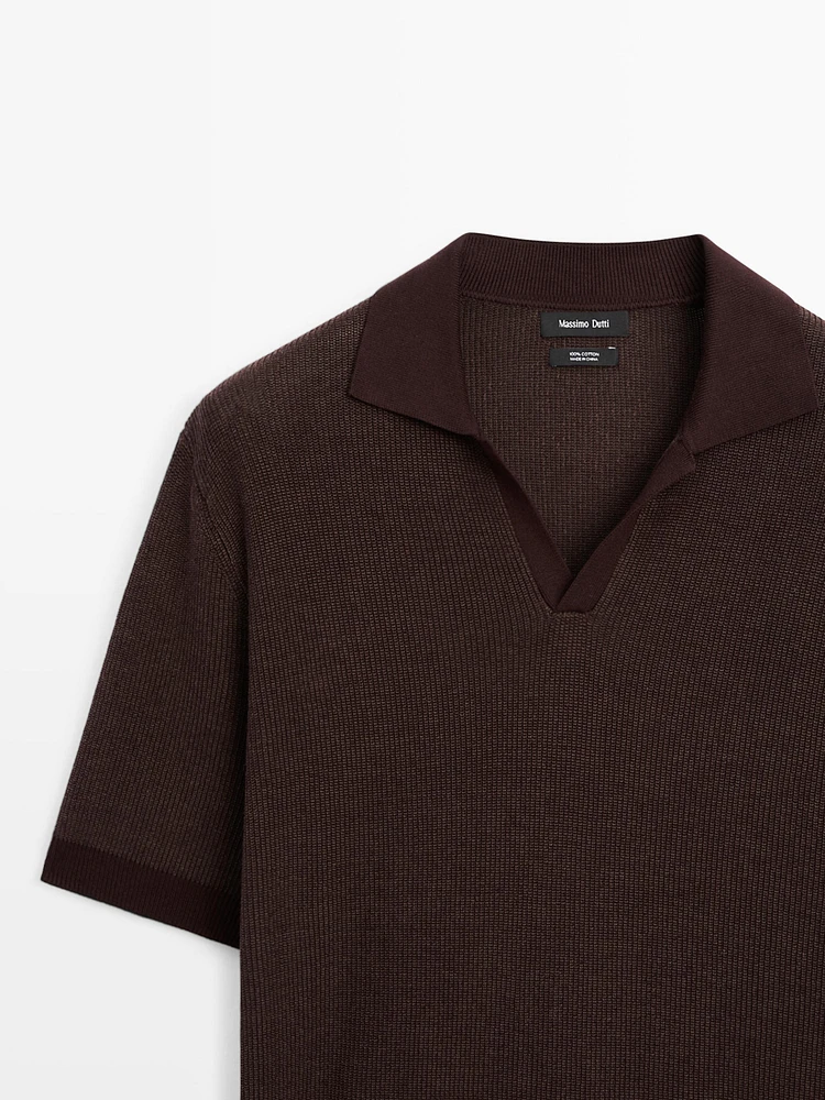 Polo en maille 100 % coton