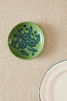 STONEWARE PLATE WITH FLORAL DESIGN