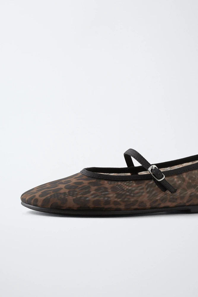 BALLERINES EN ORGANZA ANIMAL PRINT