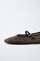 BALLERINES EN ORGANZA ANIMAL PRINT