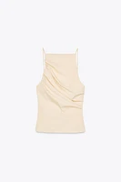 RUCHED ELASTICIZED TOP