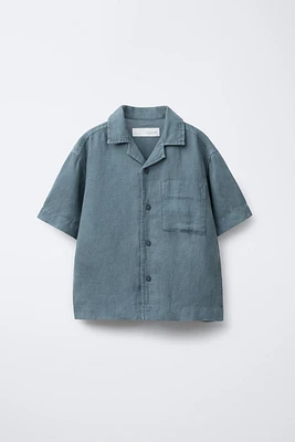 CHEMISE FLUIDE UNIE AVEC LIN