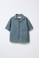 CHEMISE FLUIDE UNIE AVEC LIN