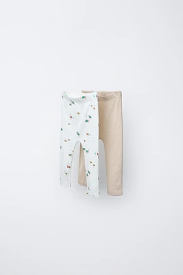 TWO-PACK SEA POINTELLE LEGGINGS