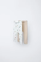 TWO-PACK SEA POINTELLE LEGGINGS
