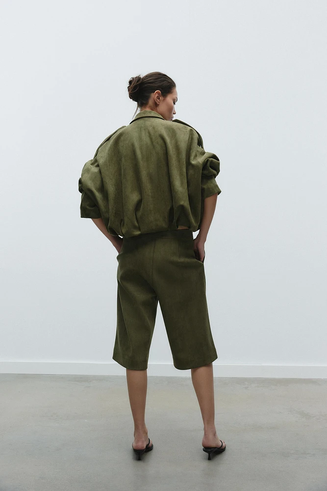 SUEDE EFFECT SHORTS