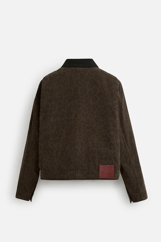 BLOUSON À IMPRIMÉ ANIMALIER