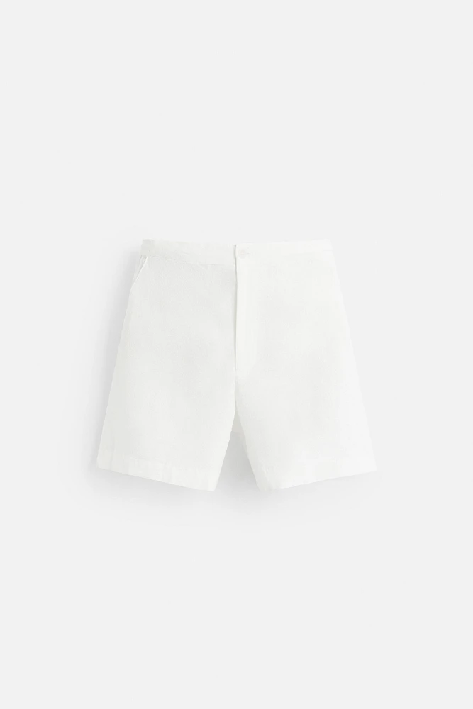 BOUCLÉ TEXTURED SHORTS