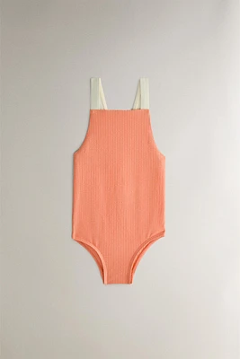 CHILDREN’S CONTRAST-COLORED BEACH SWIMSUIT