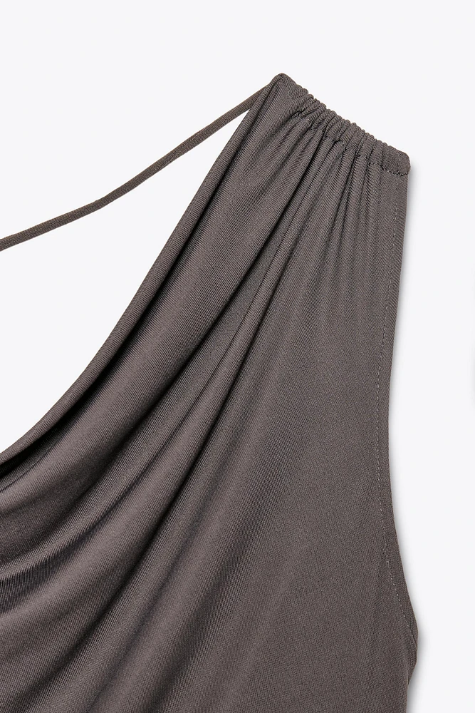 RUCHED ASYMMETRIC TOP