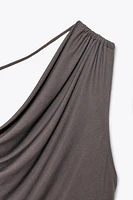 RUCHED ASYMMETRIC TOP