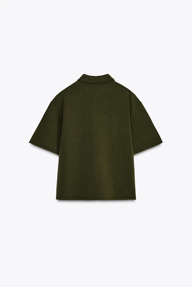 TOP À COL POLO AVEC ZIP