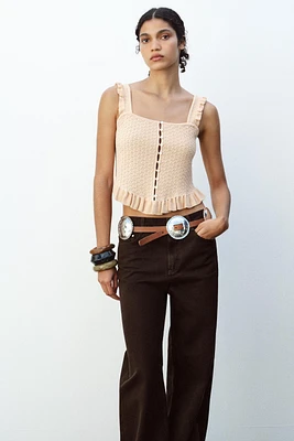 KNIT CORSET TOP