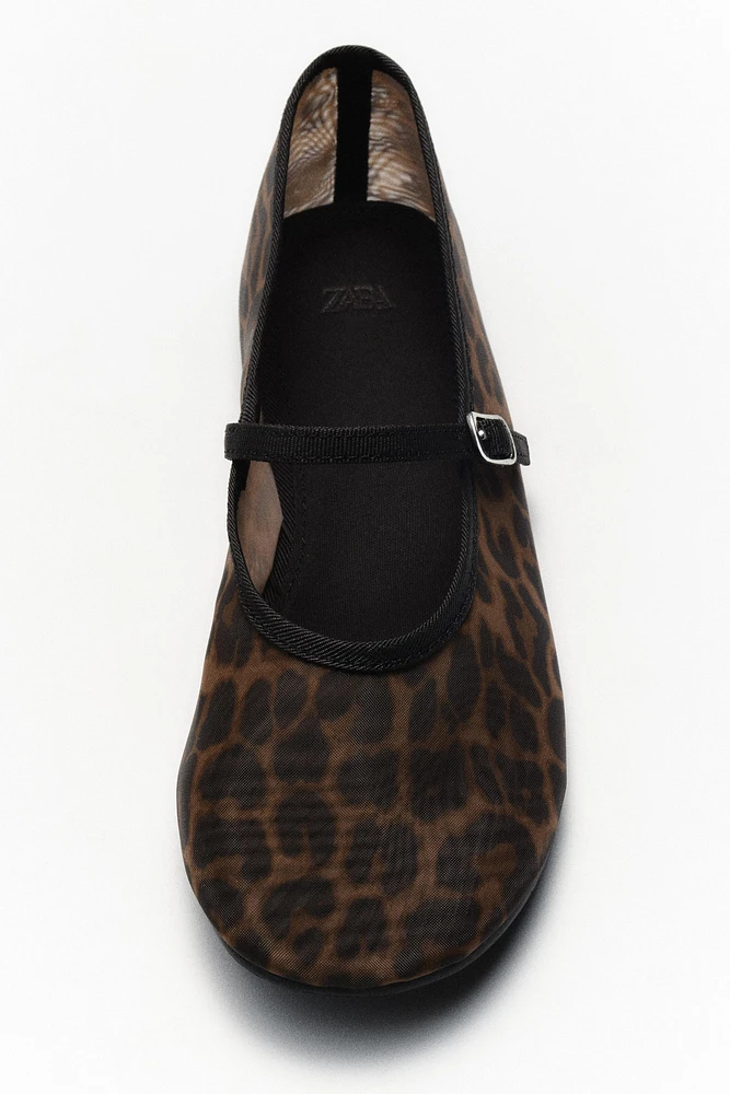 BALLERINES EN ORGANZA ANIMAL PRINT