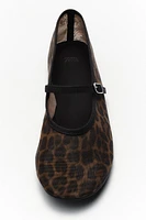 BALLERINES EN ORGANZA ANIMAL PRINT