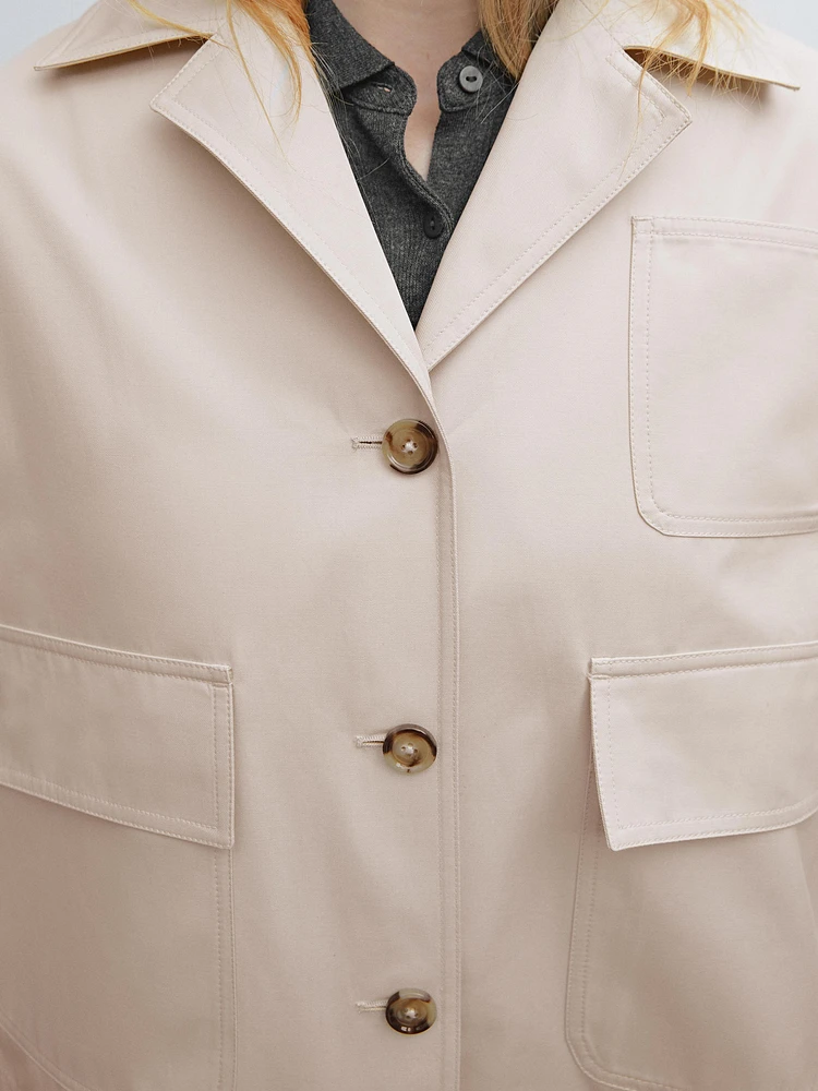 Water-repellent cape jacket