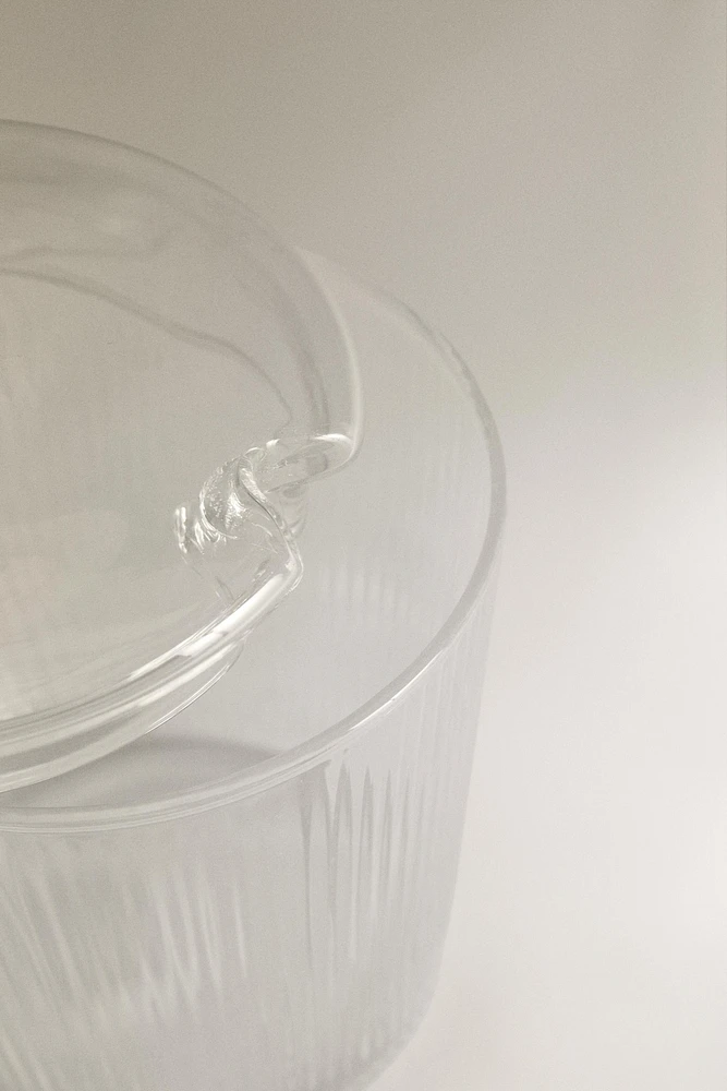 BOROSILICATE GLASS SUGAR BOWL