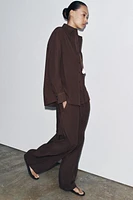 PANTALON WIDE LEG POPELINE ZW COLLECTION