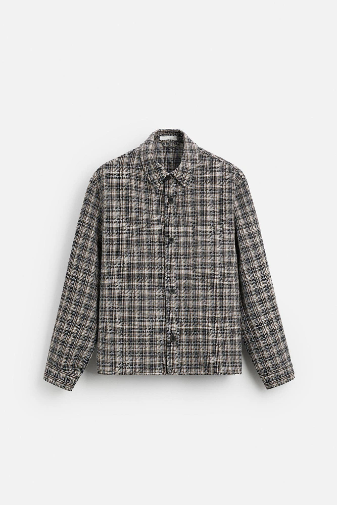 STRUCTURED CHECKERED OVERSHIRT
