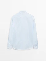 Chemise double rayure 100 % coton