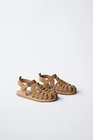 LEATHER CAGE SANDALS