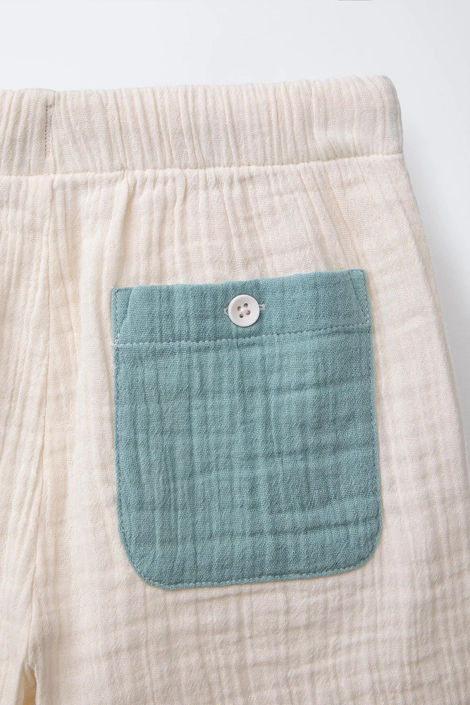 BERMUDA RELAXED TEXTURÉ MULTICOLORE