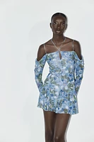 ROBE EN TULLE IMPRIMÉ FLEURS