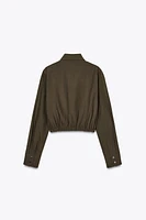 CROPPED SHIRT WITH POCKETS ZW COLLECTION
